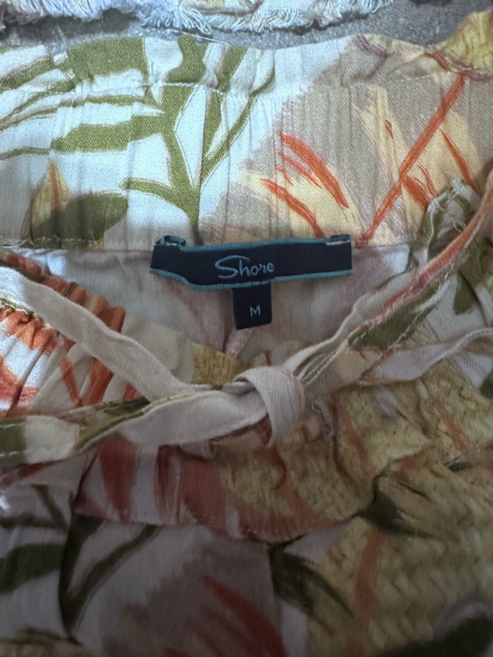 🌴 Shore Tropical Leaf Linen Blend Set – Size M – Good Condition 🌴 - Picture 3 of 3